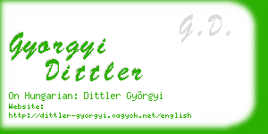 gyorgyi dittler business card